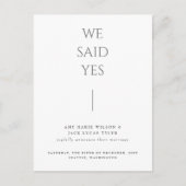 Eenvoudig minimalistische aankondigingen van wedde (Voorkant)