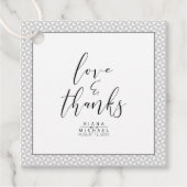 Eenvoudig minimalistische Bedankt voor bruiloft Bl Bedankjes Labels (Voorkant)