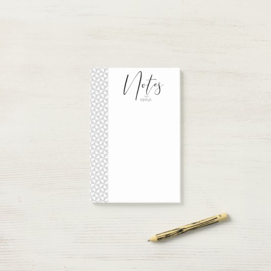 Eenvoudig minimalistische bruiloft zwarte ID523 Post-it® Notes (Op bureau)