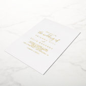 Eenvoudig minimalistische weddenschap van Folie Folie Uitnodiging (Gedraaid)