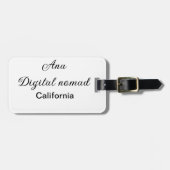 Eenvoudig minimum jouw naam tekst toevoegen plaats bagagelabel (Voorkant horizontaal)