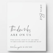 Eenvoudig Minimum Open Bar-menu Fotoplaat (Voorkant)