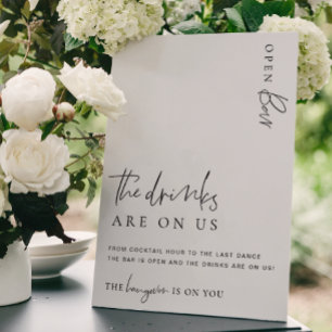 Eenvoudig Minimum Open Bar-menu Poster