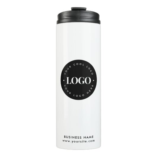 Eenvoudig minimumaantal aangepaste Logo- en tekstb Thermosbeker (Voorkant)