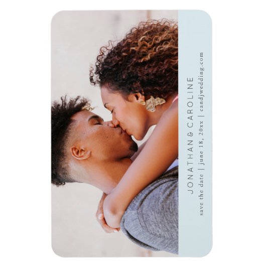 Eenvoudig minimumaantal: datum opslaan, groot foto magneet (Verticaal)