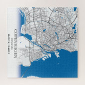 Eenvoudig minimumaantal ritten in Kopenhagen Denem Legpuzzel (Horizontaal)