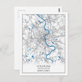 Eenvoudig minimumaantal verplaatsingen van de stad briefkaart (Voorkant / Achterkant)