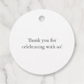 Eenvoudig Minimumniveau voor zwart-witscript Bedankjes Labels (Achterkant)