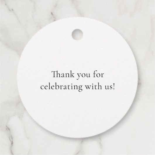 Eenvoudig Minimumniveau voor zwart-witscript Bedankjes Labels (Achterkant)