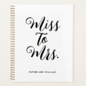 Eenvoudig Miss to Mrs Modern Trouw Planner Notitie (Voorkant)
