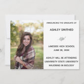 Eenvoudig modern 2 foto afstudeerproject aankondiging (Achterkant)