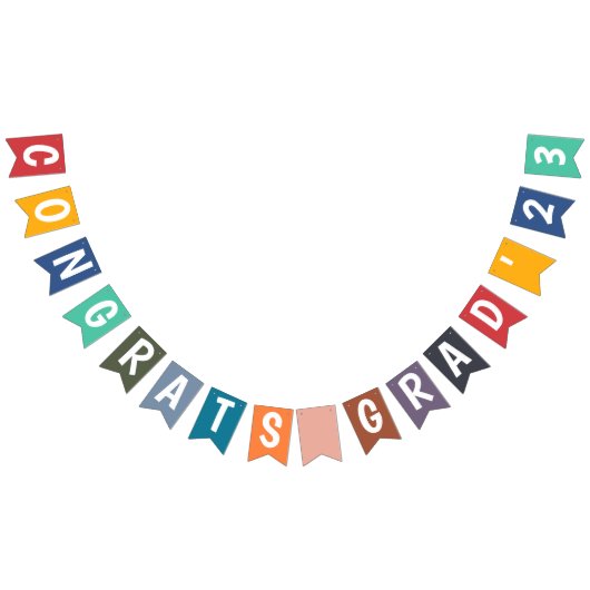 Eenvoudig, modern, aangepast Afstudeerder, jaar Vlaggetjes (Alle)