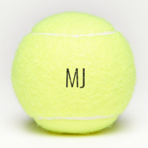 Eenvoudig modern aangepast monogram tennisballen