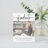 Eenvoudig modern Afstuderen Briefkaart (Staand voorkant)