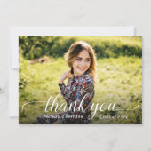 Eenvoudig modern Afstuderen Foto bedankt kaart (Voorkant)
