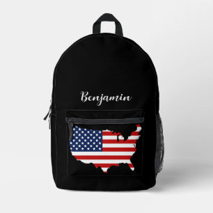 Eenvoudig modern Amerikaans Vlag Nationaal 4 juli Bedrukte Rugzak