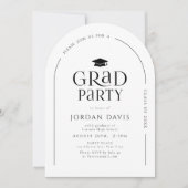 Eenvoudig Modern Arch Typografie Afstuderen Kaart (Voorkant)