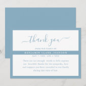 Eenvoudig modern Bereavement Sympathie Funeral Bedankkaart (Voorkant / Achterkant)