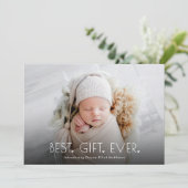 Eenvoudig Modern Beste Gift Geboorte Aankondiging (Staand voorkant)