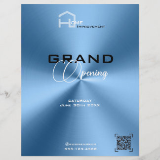 Eenvoudig modern blauw minimalistisch Flyer