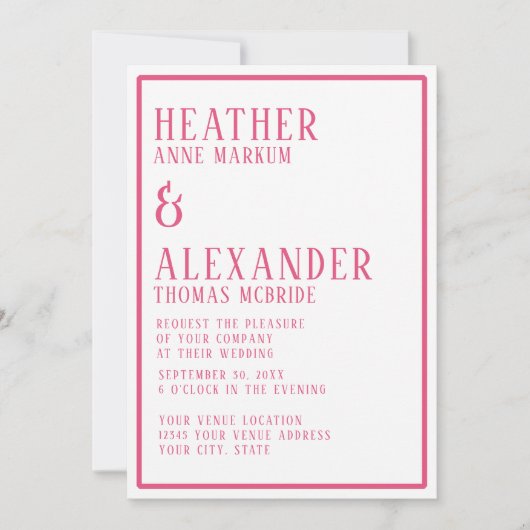 Eenvoudig Modern Bold Custom Kleur Hexagon Geometr Kaart (Voorkant)