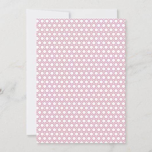 Eenvoudig Modern Bold Custom Kleur Hexagon Geometr Kaart (Achterkant)