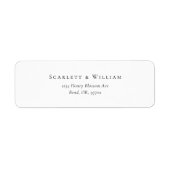 Eenvoudig Modern Bruiloft Retouradres Label (Voorkant)