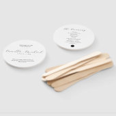 Eenvoudig Modern Bruiloft Verticaal Programma Handwaaier (Niet-gemonteerd)