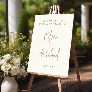 Eenvoudig modern bruiloft welkom acryl bord