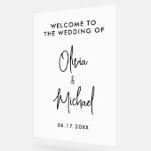 Eenvoudig modern bruiloft welkom acryl bord (Hoek)