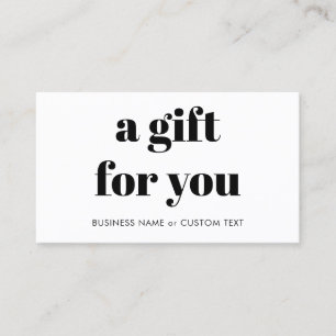Eenvoudig modern cadeau voor u couponcode bedrijf kortingskaartje