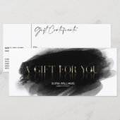 Eenvoudig, modern Cadeaubon Cadeaukaart toevoegen  (Voorkant / Achterkant)