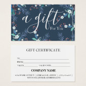 Eenvoudig & Modern Cadeaubon voor Zakelijk Gebruik Visitekaartje (Voorkant /achterkant)