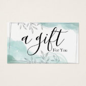 Eenvoudig & Modern Cadeaubon voor Zakelijk Gebruik Visitekaartje (Voorkant)