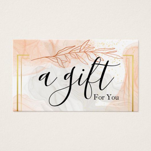 Eenvoudig & Modern Cadeaubon voor Zakelijk Gebruik Visitekaartje (Voorkant)