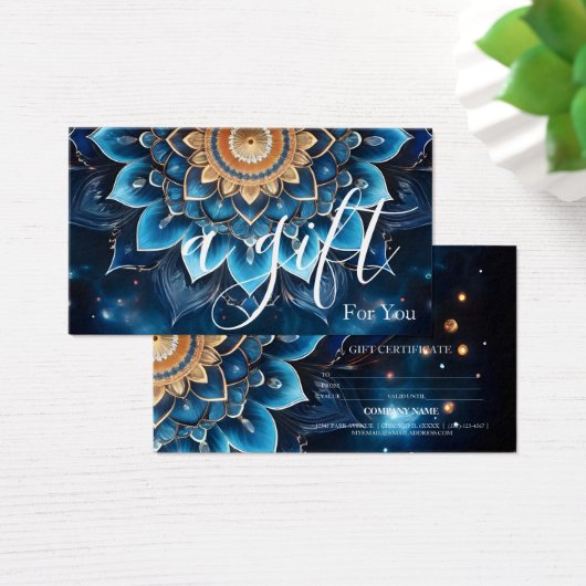 Eenvoudig & Modern Cadeaubon voor Zakelijk Gebruik Visitekaartje (Bureau)