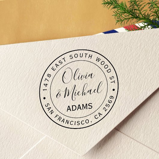 Eenvoudig modern Calligrafierendement Zelfinktende Stempel