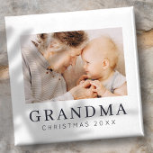 Eenvoudig modern Chic Custom Grandma Photo Holiday Magneet