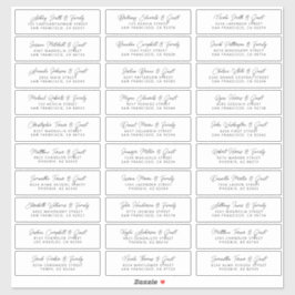 Eenvoudig modern Chic Wedding Guest Adres Sticker