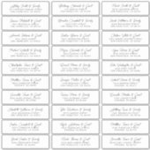 Eenvoudig modern Chic Wedding Guest Adres Sticker (Voorkant)