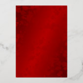 Eenvoudig modern Chinees huwelijk Folie Uitnodiging (Achterkant)