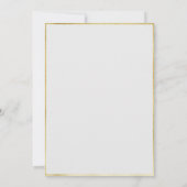 Eenvoudig modern Classy Gold Lijst Ivory Wedding Kaart (Achterkant)