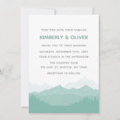 Eenvoudig modern Classy Mountain Wedding Kaart (Voorkant)