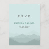 Eenvoudig modern Classy Mountain Wedding Uitnodiging Briefkaart (Voorkant)