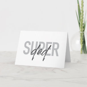 Eenvoudig, modern, cool, trendy ontwerp Super papa Kaart