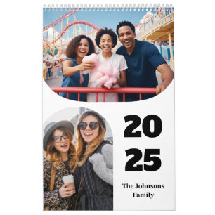 Eenvoudig Modern Custom 26 foto's Familie 2025 Kalender