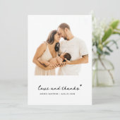 Eenvoudig Modern Custom Photo Baby shower Bedankt (Staand voorkant)