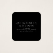Eenvoudig Modern Donkerblauw Ombre Gradient & Mono Vierkante Visitekaartjes (Achterkant)