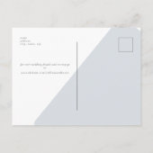 Eenvoudig modern dun blauw monogram sparen de Datu Briefkaart (Achterkant)