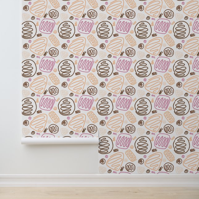 Eenvoudig Modern Één Lijn Abstract Patroon Behang (Applicatie)